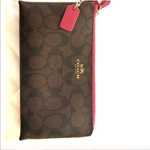 ✨ AUTHENTIC COACH Double ZIP Wallet